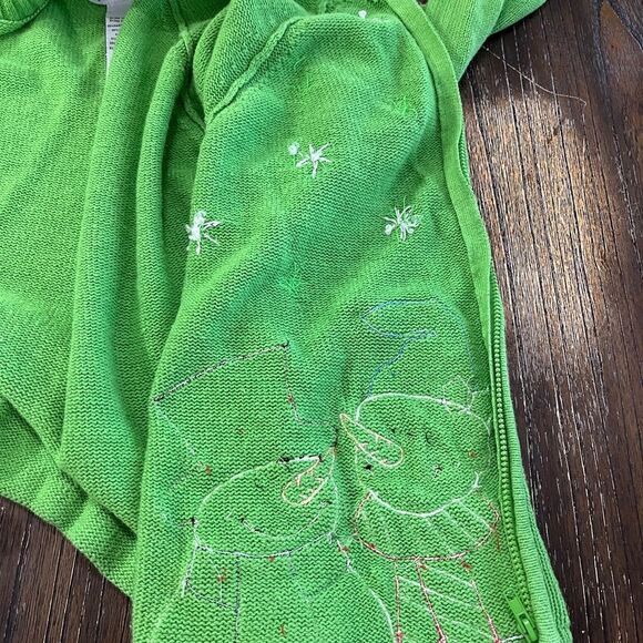 Tiara International Christmas Collection Snowman and Snowflakes Cardigan Sweater - Picture 12 of 13